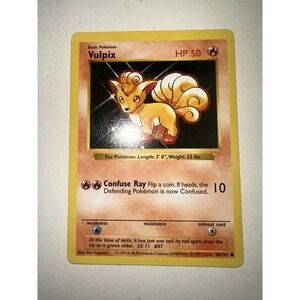Shadowless vulpix 68/102 WOTC ERROR pokemon card dotted line on back david dots?